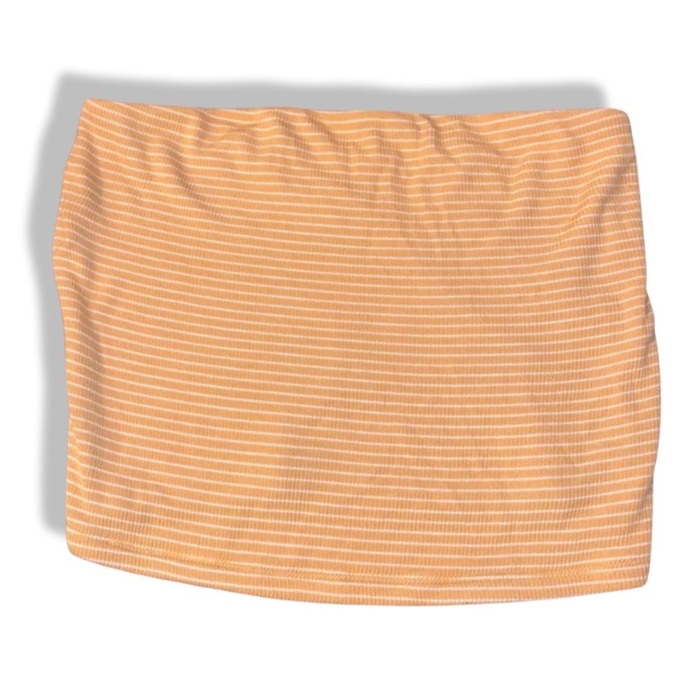 American Eagle Soft & Sexy Yellow/White Ribbed Tube Top